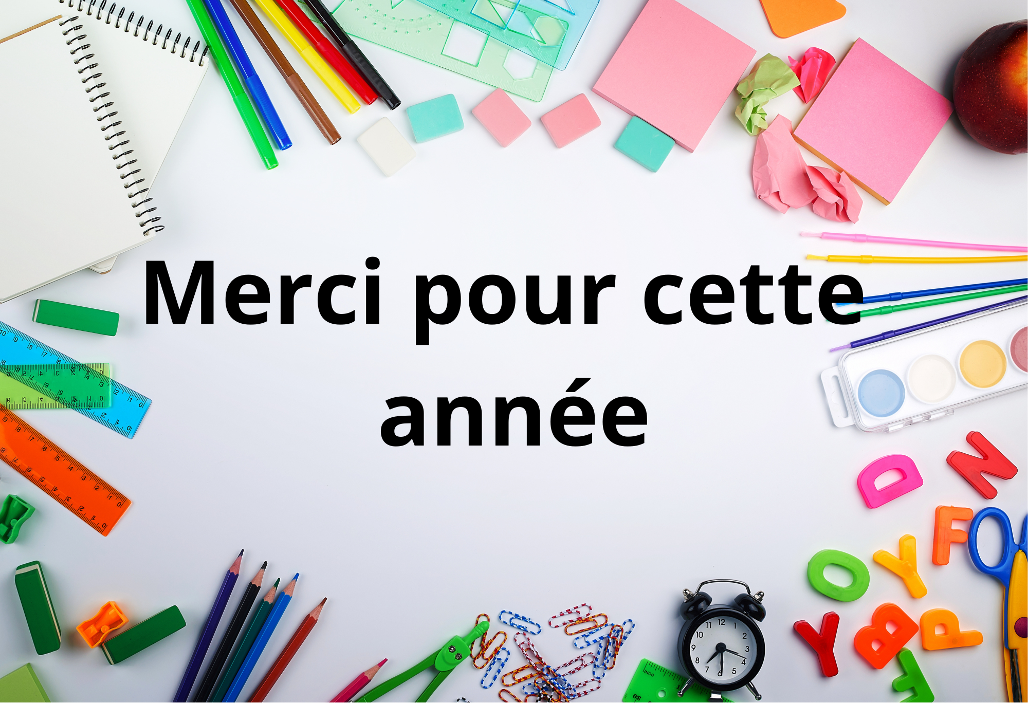 Fin d'année scolaire