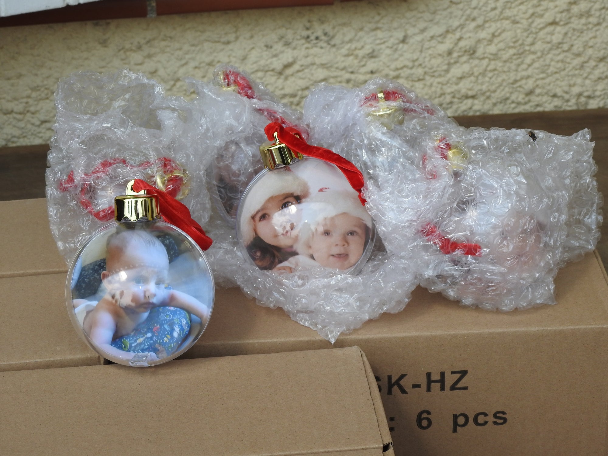 🎄 Boule photo "double éclats de Noël”